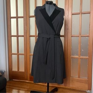 Calvin Klein Black Sleeveless Blazer Dress